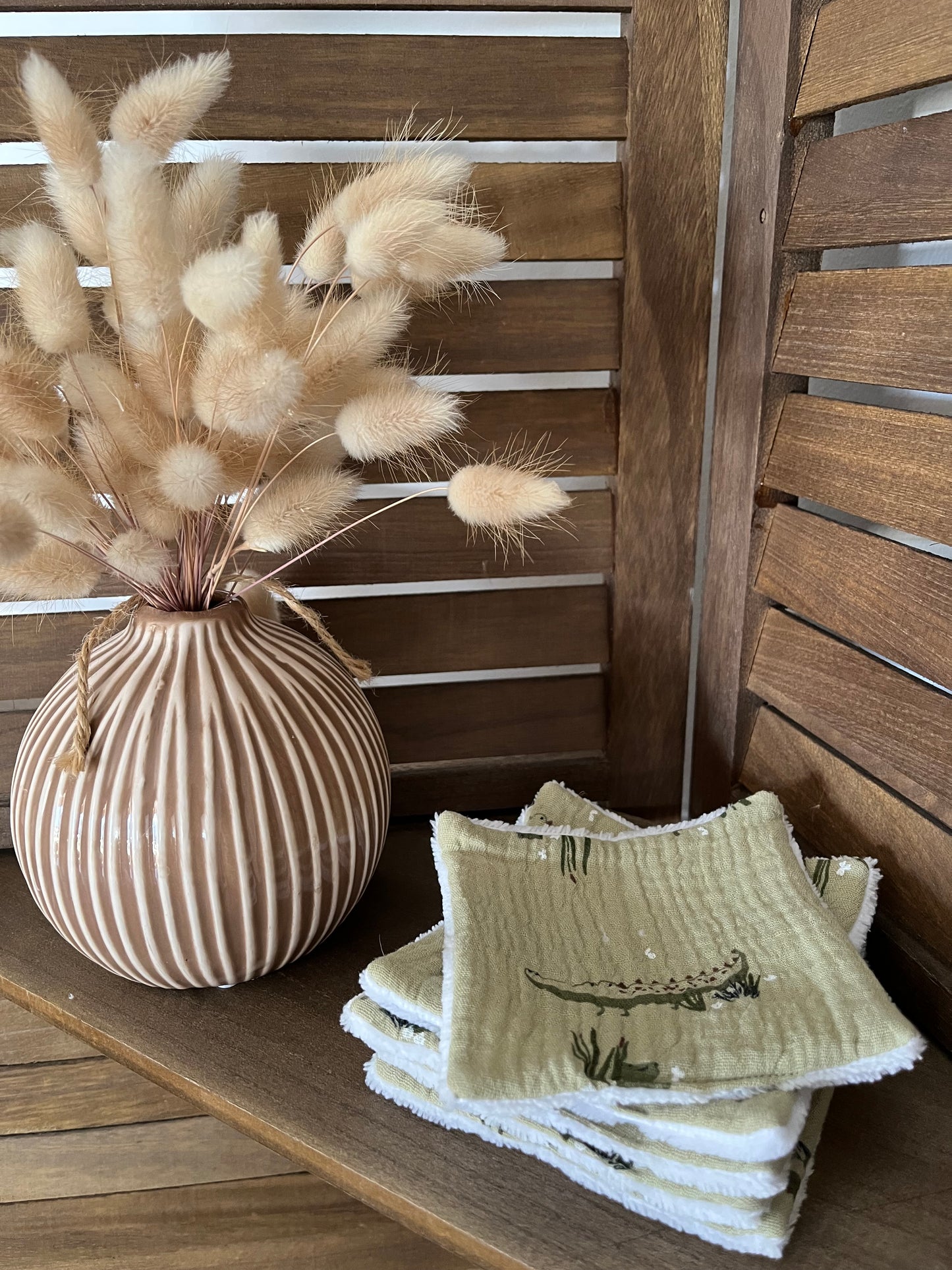 Lingettes réutilisables en tissu (lot de 5)