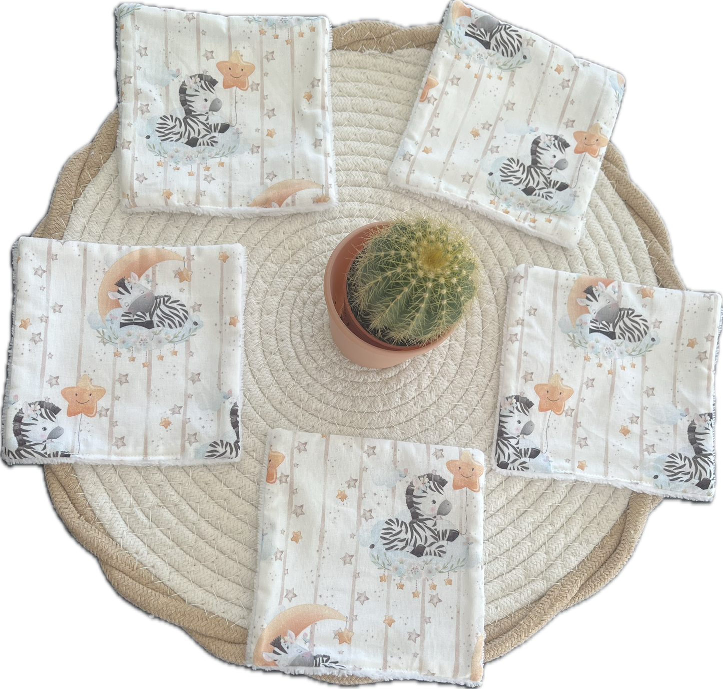 Lingettes réutilisables en tissu (lot de 5)