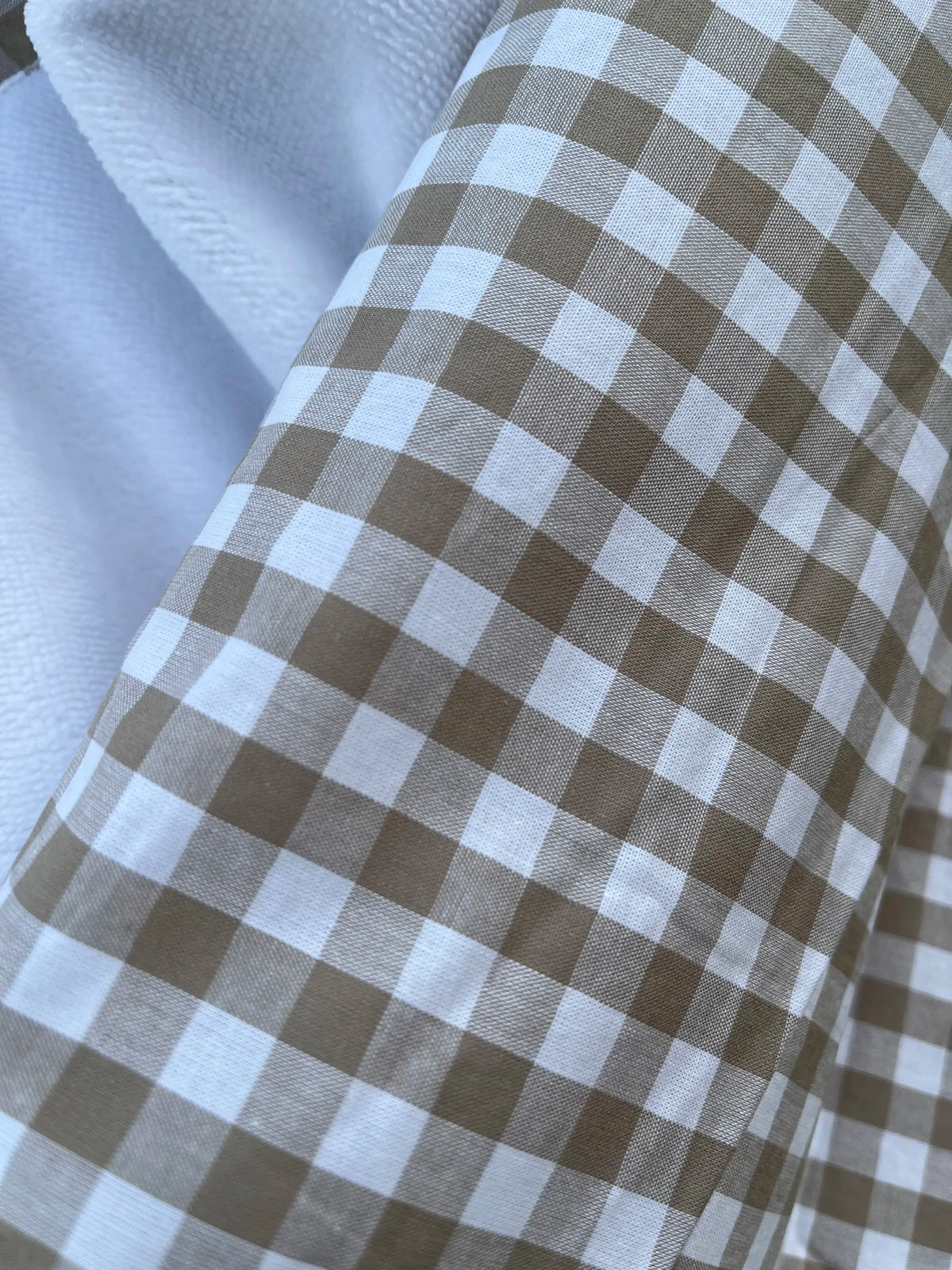 Cape de bain Victoria Vichy Taupe