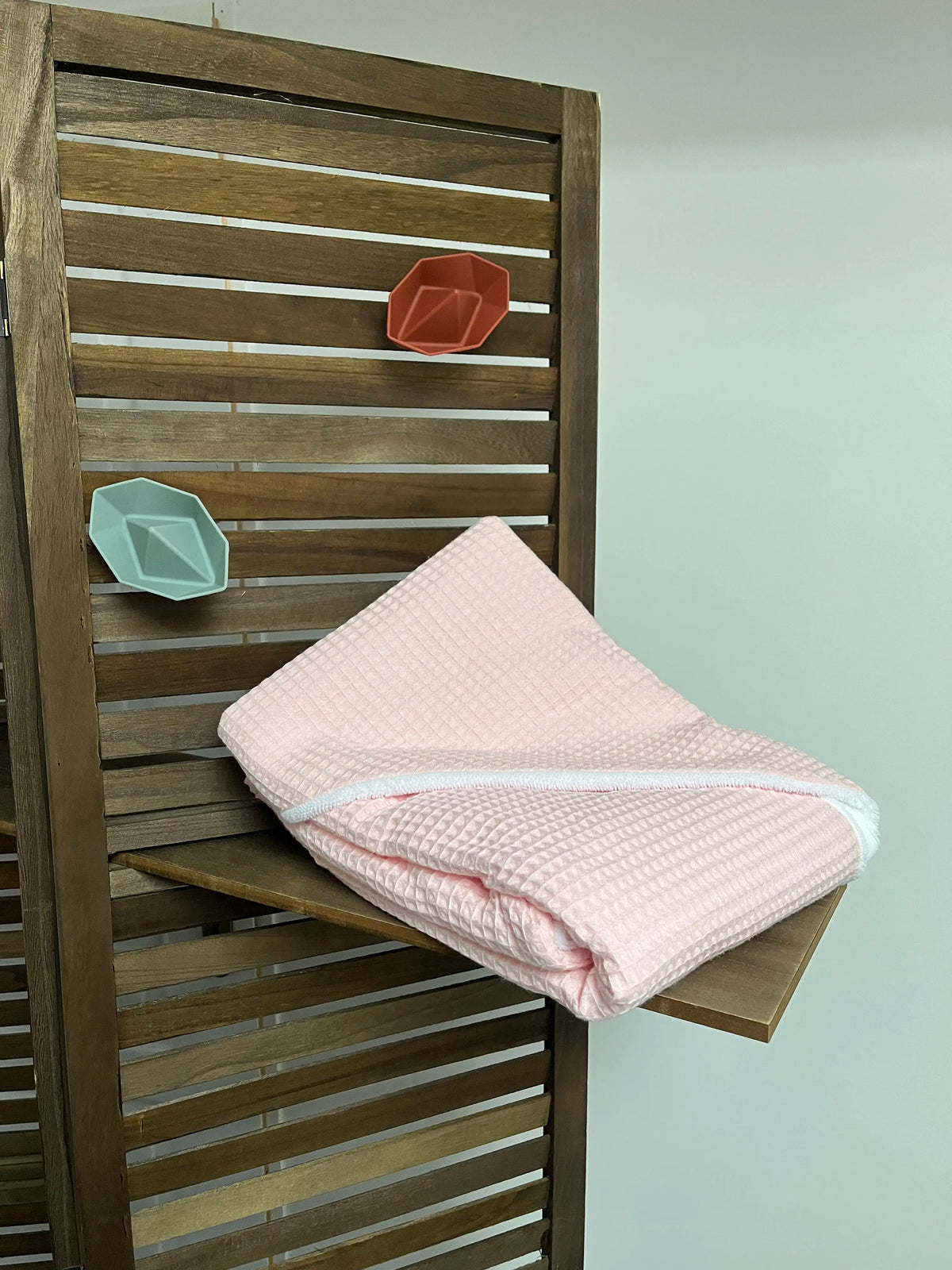 Cape de bain Victoria Nid d'abeilles rose