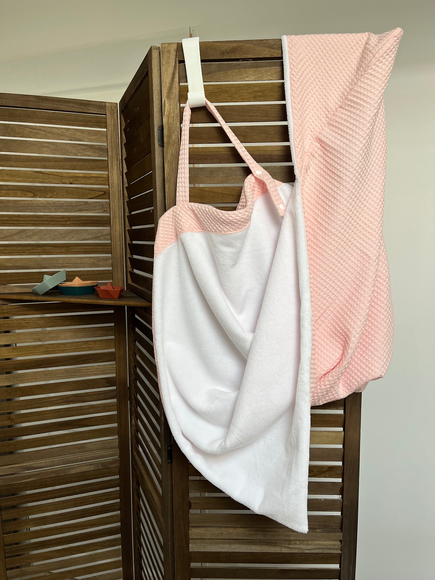 Cape de bain Victoria Nid d'abeilles rose