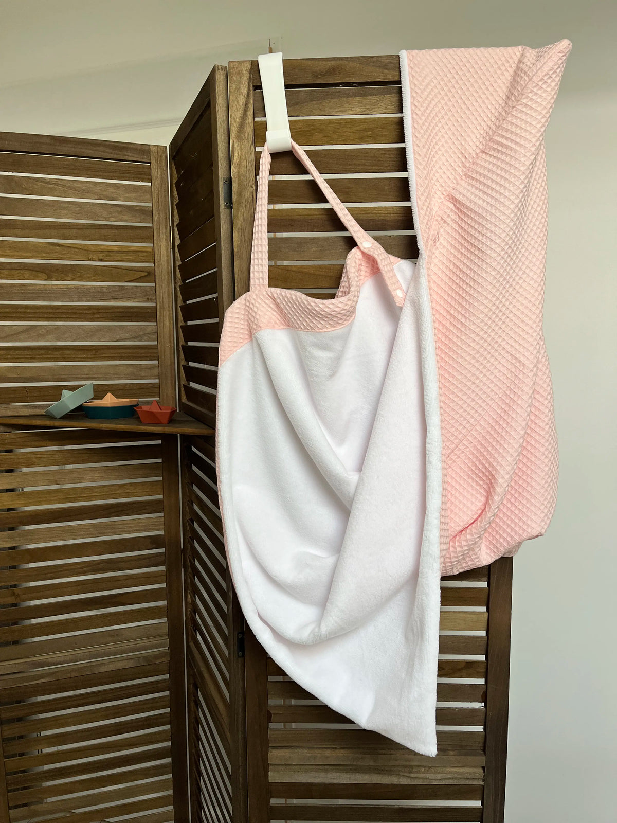 Cape de bain Victoria Nid d'abeilles rose