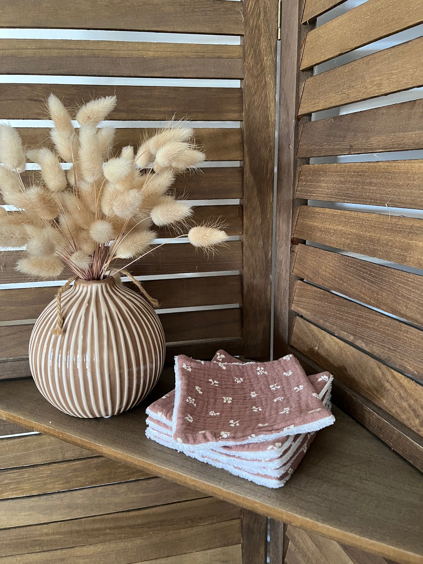 Lot de 5 lingettes lavables Chataigne